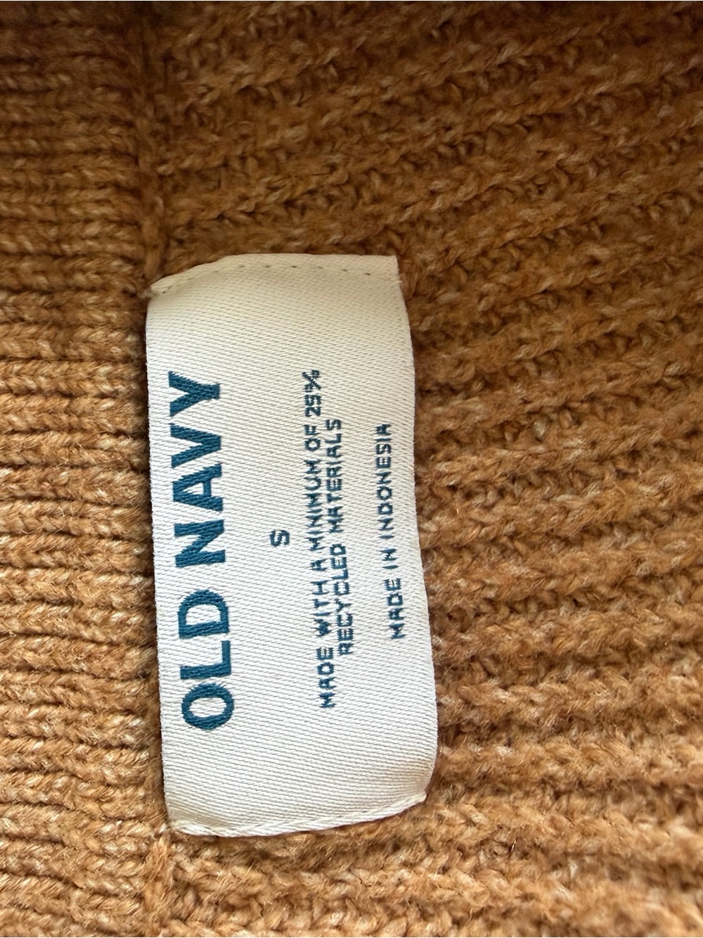 Old Navy Women’s Brown Solid Knit Collared Button Front Long Sleeve Cardigan S - Picture 3 of 4